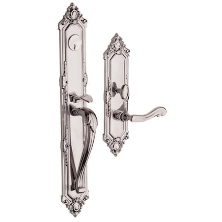 Baldwin Double Cylinder Entry Handlesets Lifetime Bright Nickel 6950.055.RDBL
